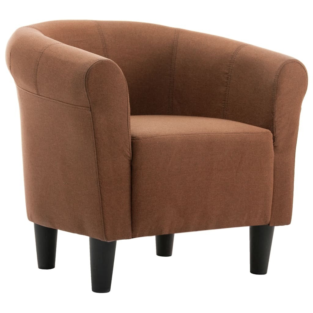 Armchair Fabric – Brown, Without Footrest
