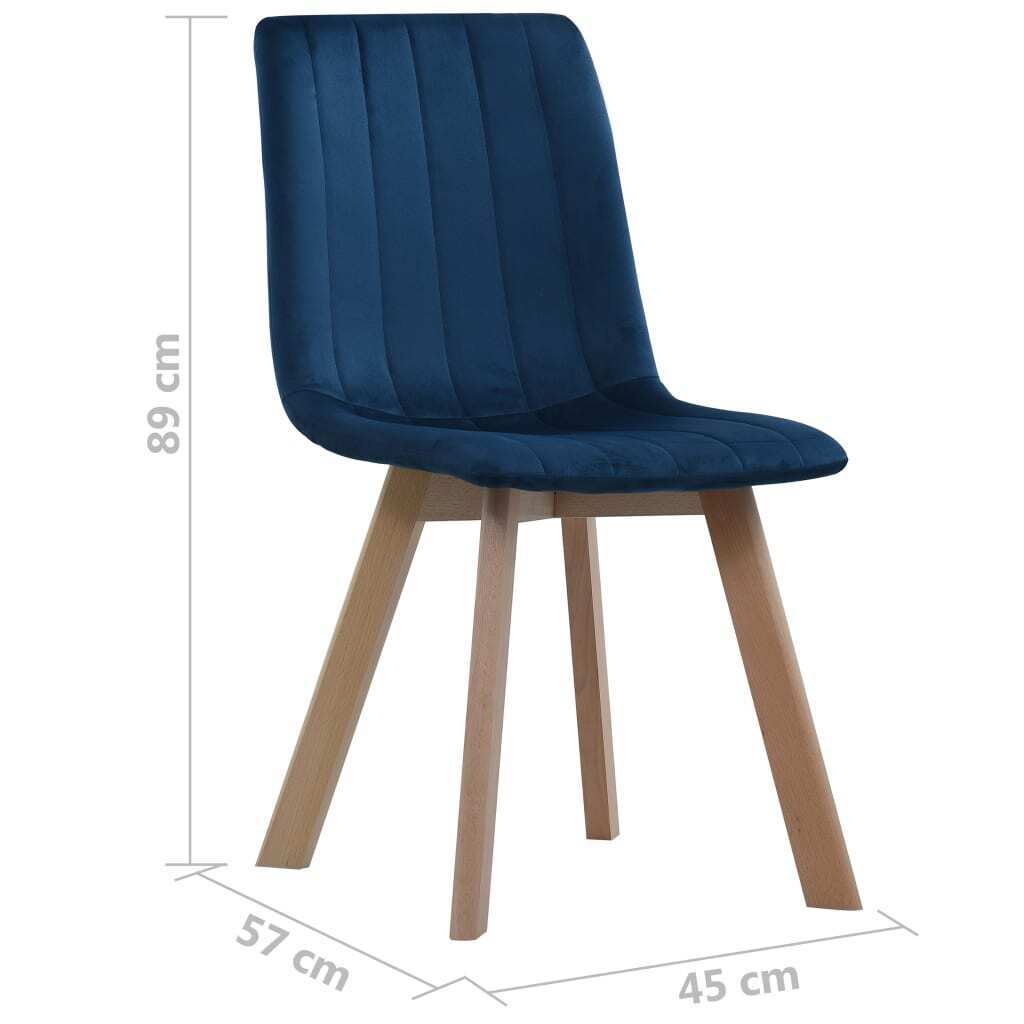 Dining Chairs Velvet – Blue, 2