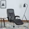 TV Armchair Faux Leather – Black
