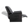 Reclining Chair Faux Leather – Black
