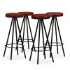 Bar Set Solid Wood Acacia and Genuine Leather – 5