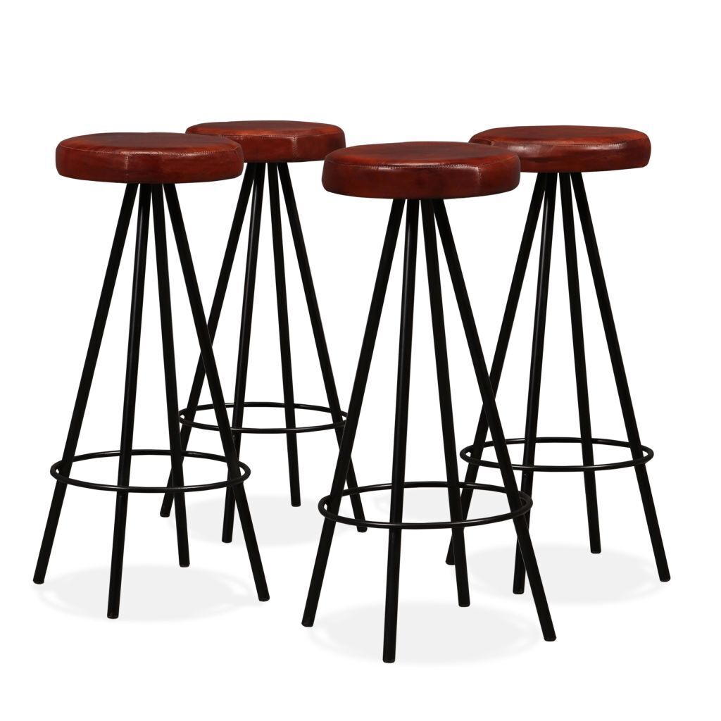 Bar Set Solid Wood Reclaimed and Genuine Leather – 5