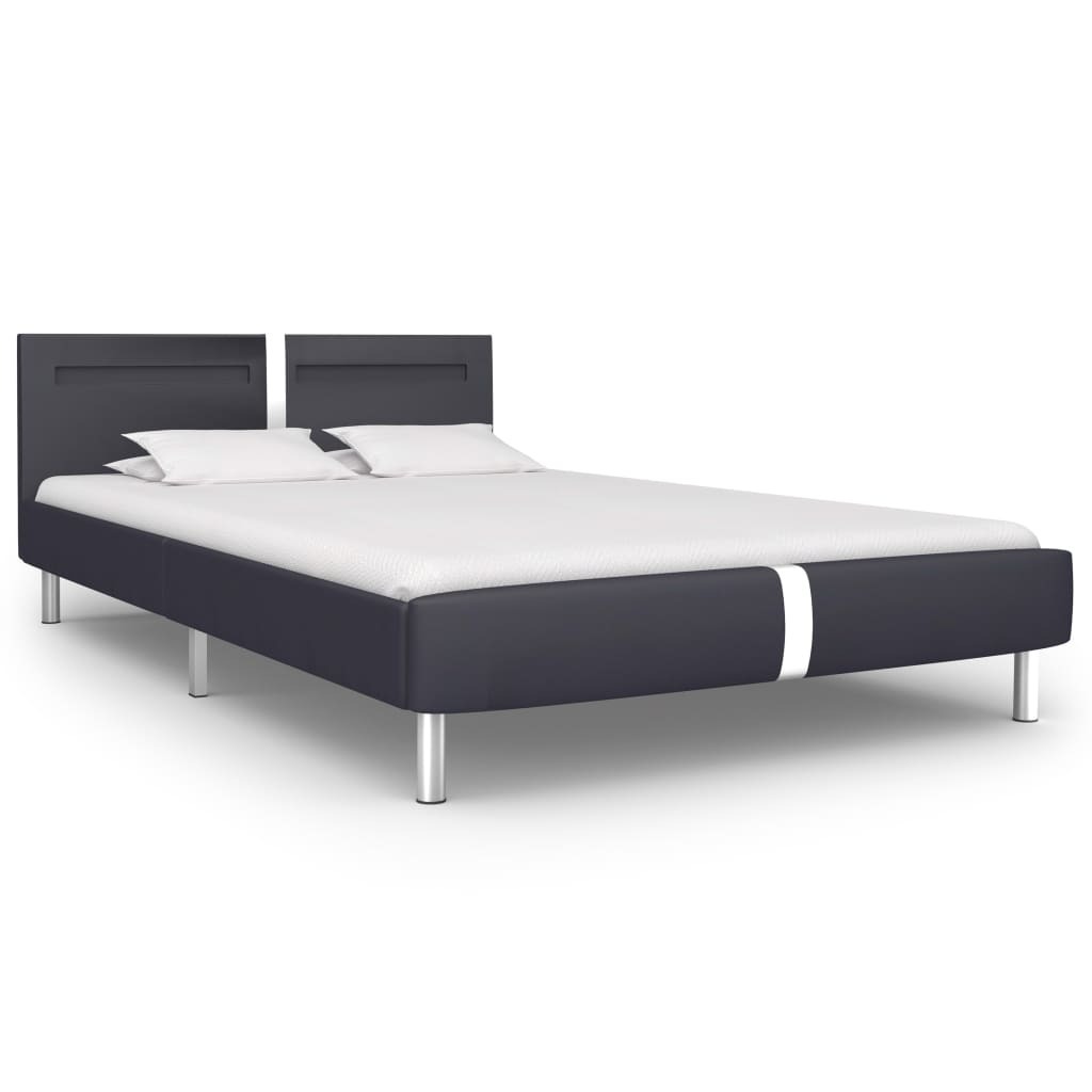 Newton Bed Frame with LED Faux Leather – QUEEN