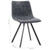 Dining Chairs Faux Leather – Black, 4