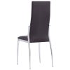 Dining Chairs Faux Leather – Brown, 4