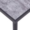 Dining Table Black and Concrete Grey MDF – 160x80x75 cm