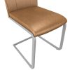 Dining Chairs Suede Faux Leather – Brown, 2