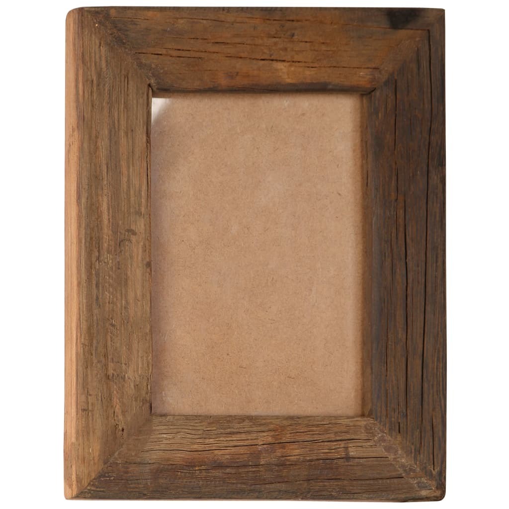 Photo Frames 2 pcs Solid Reclaimed Wood and Glass – 25×30 cm