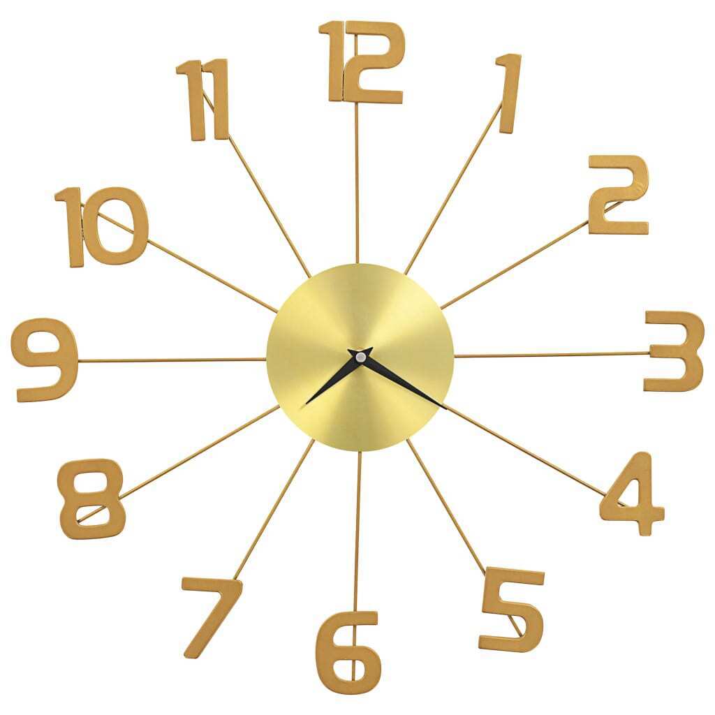 Wall Clock Metal – 50 cm, Gold