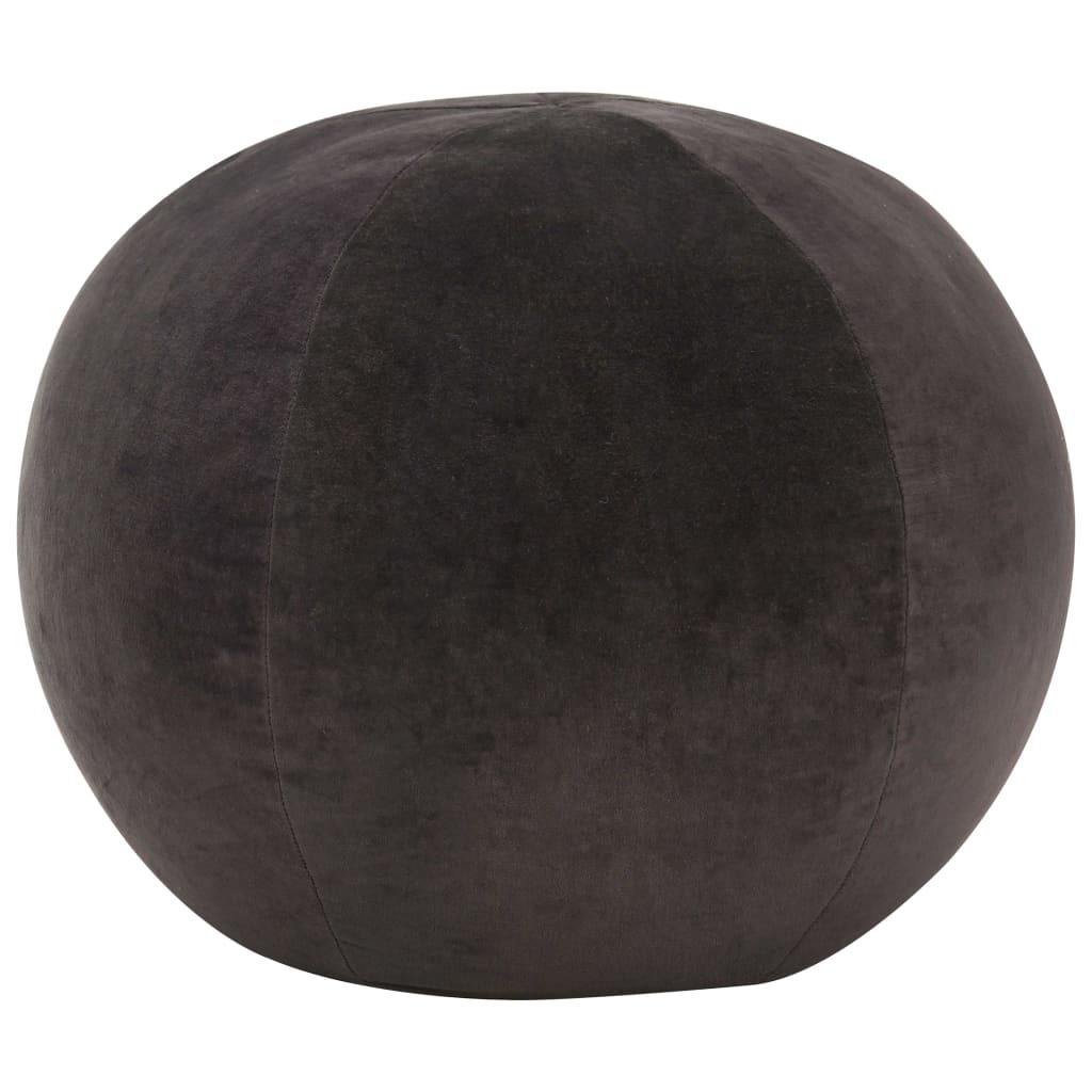 Pouffe Cotton Velvet 50×35 cm – Anthracite