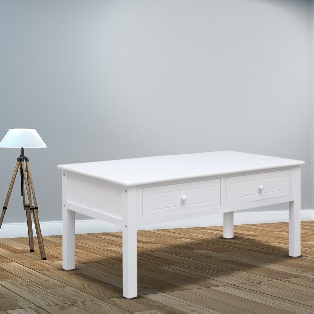 Coffee Table 100x50x45 cm Wood – White