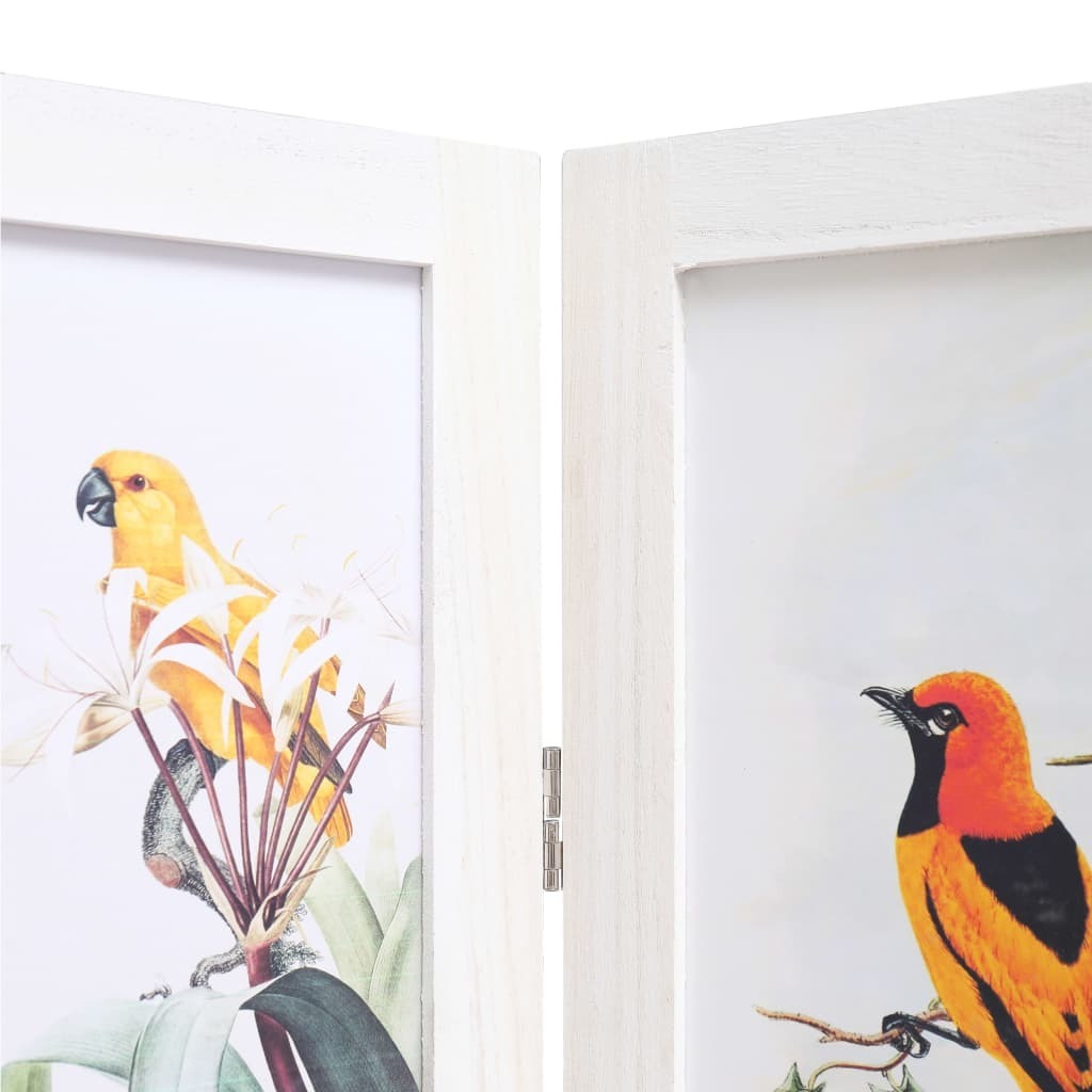 Timperley Room Divider White 105×165 cm Bird