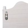 Wall Mounted Coat Rack Brown Wood – 50x10x30 cm, White