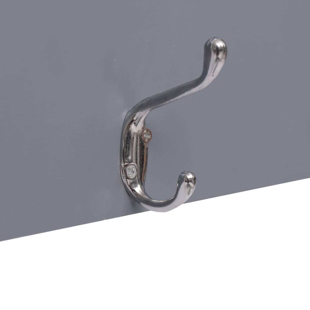 Wall Mounted Coat Rack 50×23 cm – Gray (Welcome)