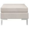 Hicksville Sectional Footrest with Cushion Farbic – Cream