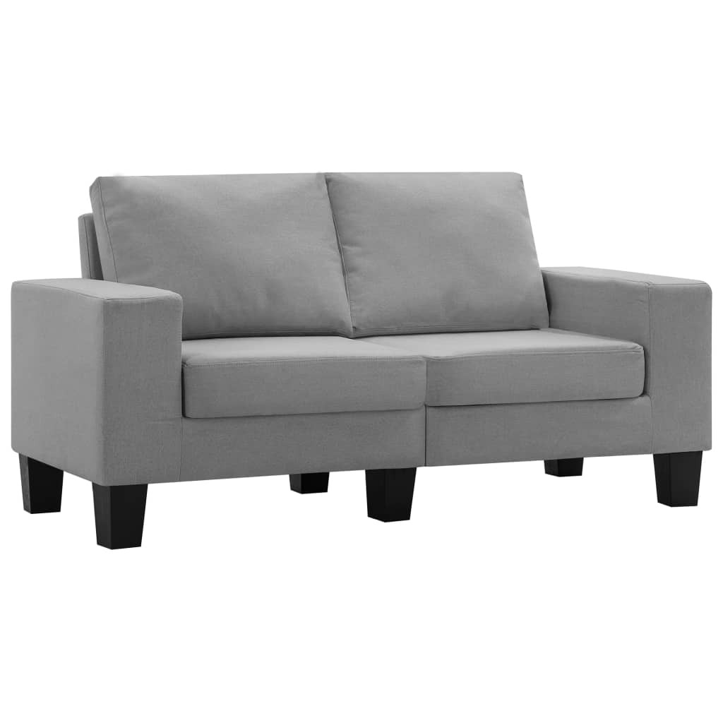 Jupiter Sofa Fabric – Light Grey, 2-Seater