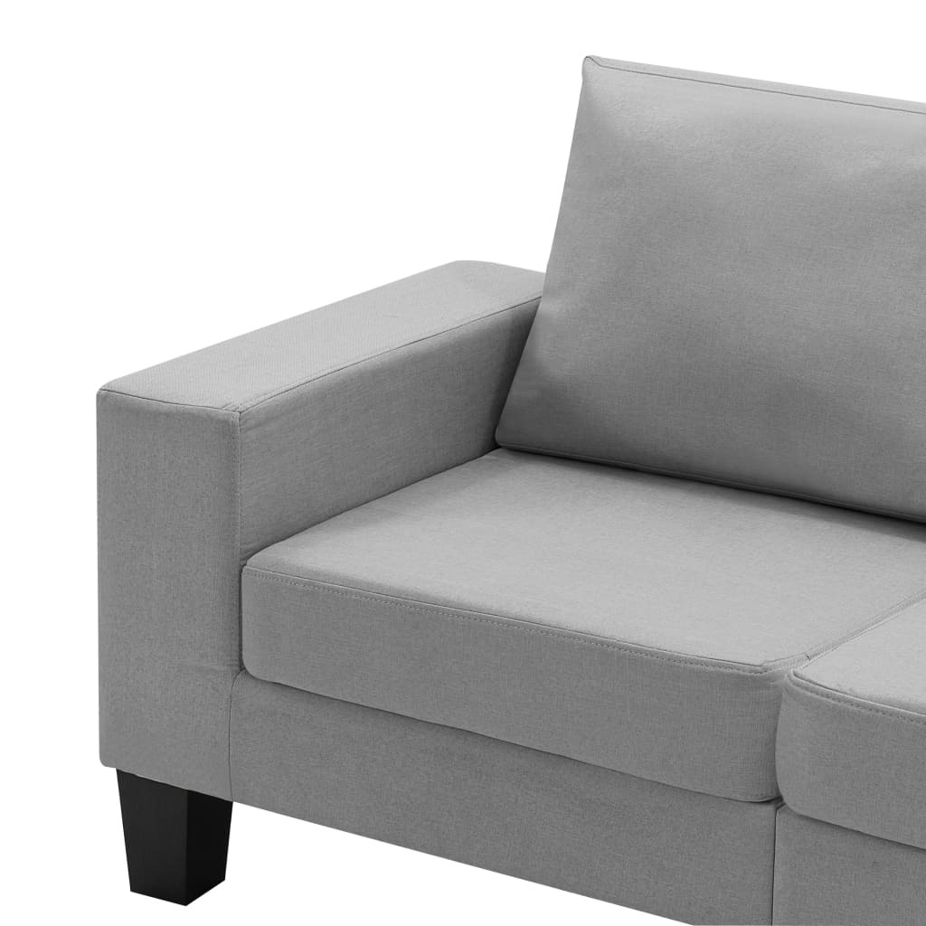 Jupiter Sofa Fabric – Light Grey, 2-Seater