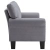Fulton Sofa Fabric – Light Grey, 2-Seater