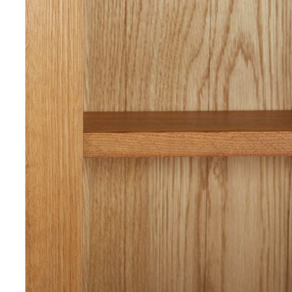 Bookcase Solid Oak Wood – 45×22.5×82 cm