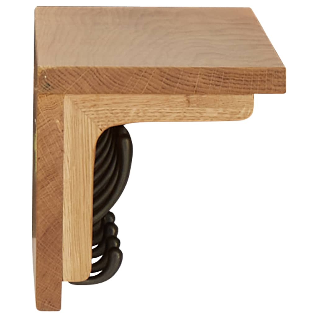 Coat Rack Solid Oak Wood – 60x16x16 cm