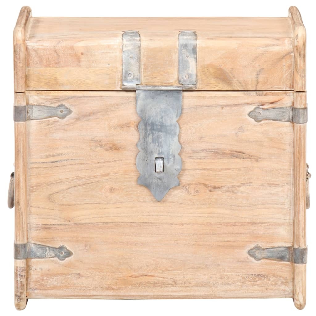 Storage Chest Solid Acacia Wood – 40x40x40 cm, Light Brown