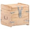 Storage Chest Solid Acacia Wood – 40x40x40 cm, Light Brown