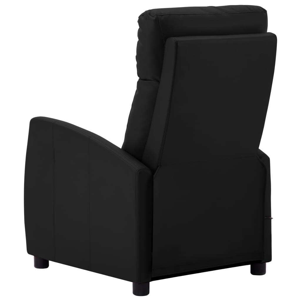 Massage Reclining Chair Faux Leather – Black