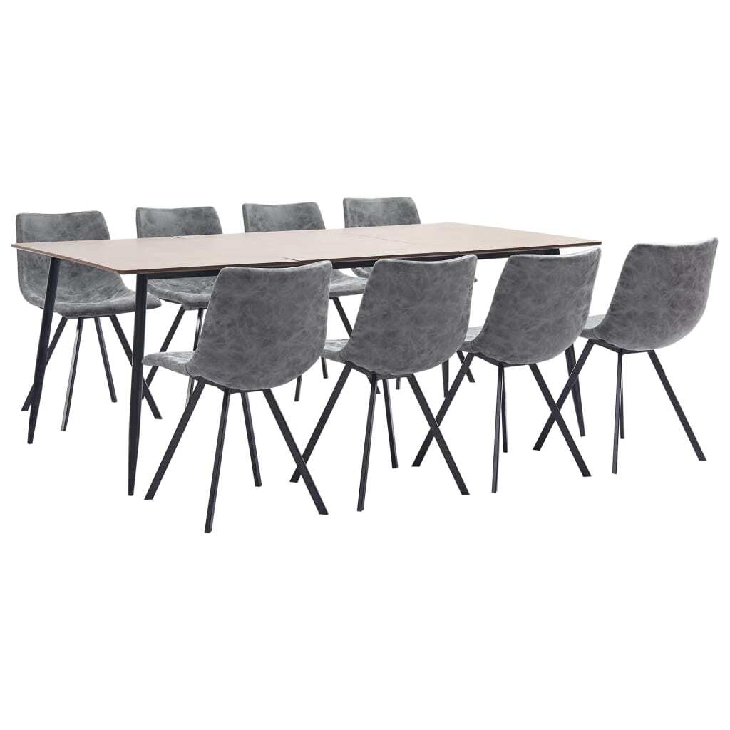 Dining Set Faux Leather