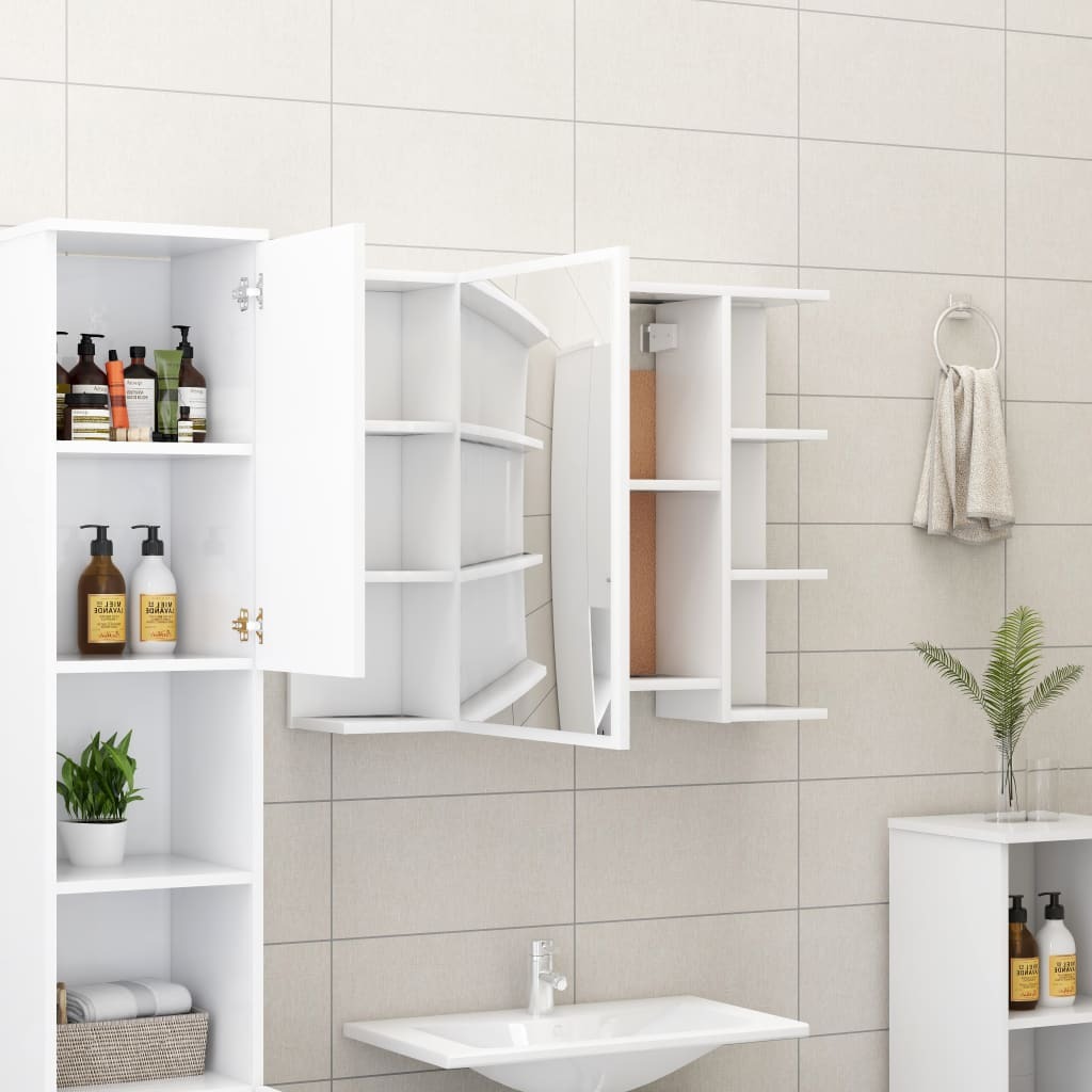 4 Piece Bathroom Furniture Set Engineered Wood – White