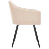 Dining Chairs Fabric – Cream, 4