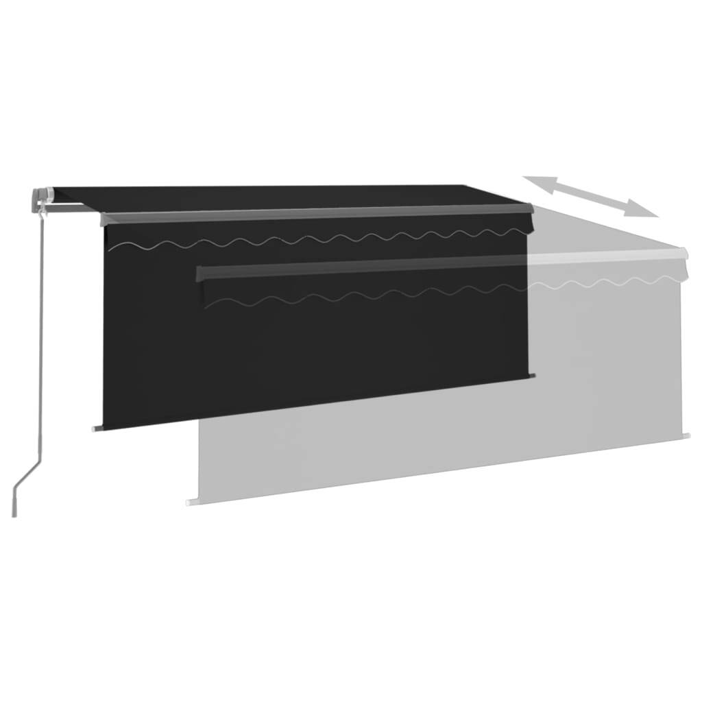 Manual Retractable Awning with Blind Anthracite – 3.5×2.5 m