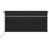 Manual Retractable Awning with Blind&LED Anthracite – 3.5×2.5 m