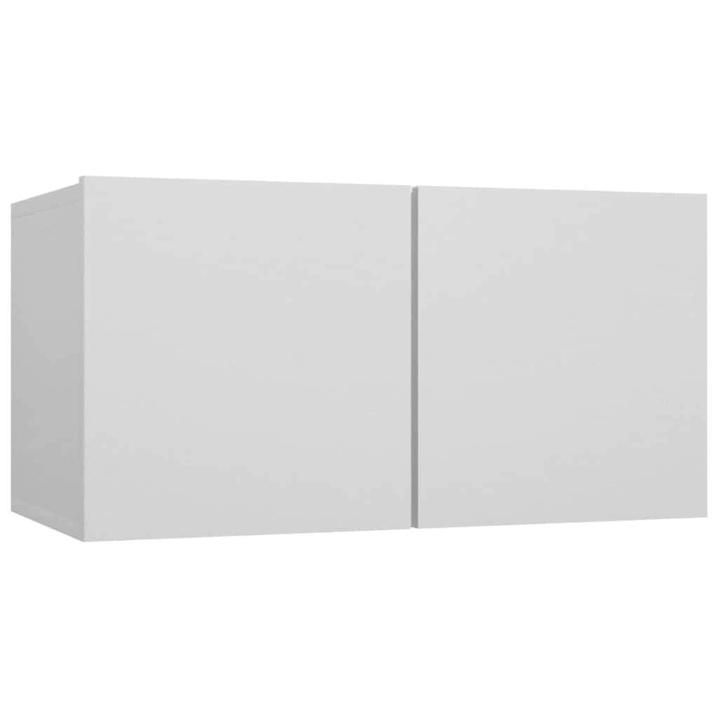 Adams 8 Piece TV Cabinet Set Engineered Wood – 60x30x30 cm (4 pcs), White