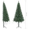 Corner Artificial Christmas Tree with LEDs PVC – 120×45 cm, Green