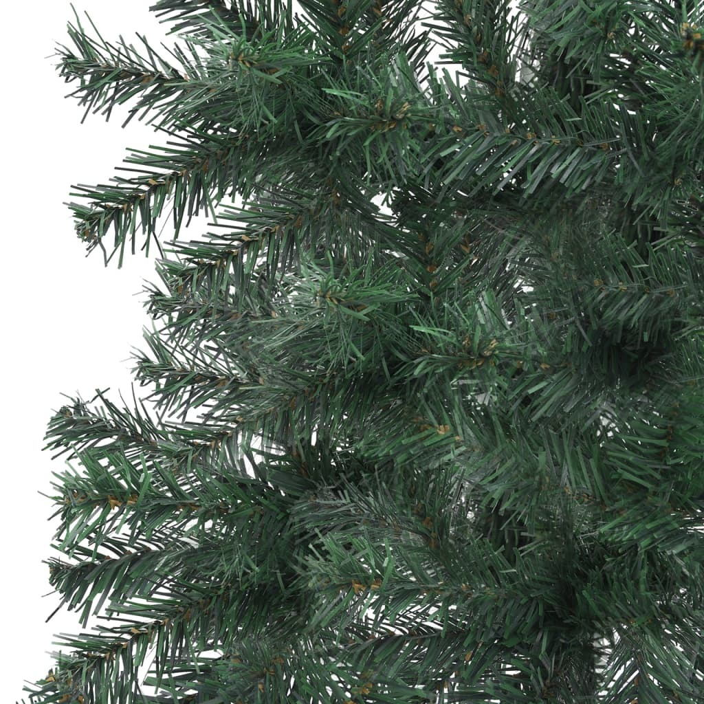 Corner Artificial Christmas Tree LEDs&Ball Set PVC – 150×55 cm, Green and Rose