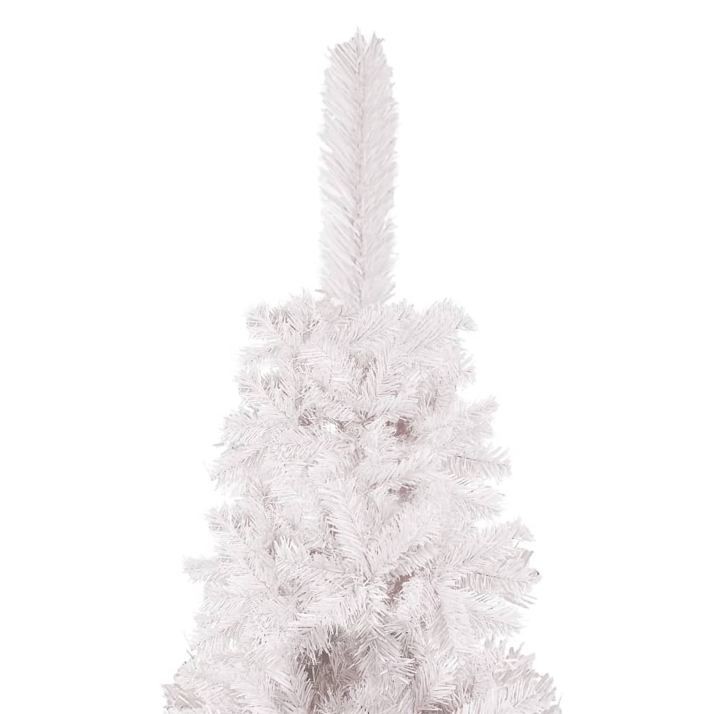 Slim Christmas Tree with LEDs&Ball Set – 150×43 cm, White and Rose