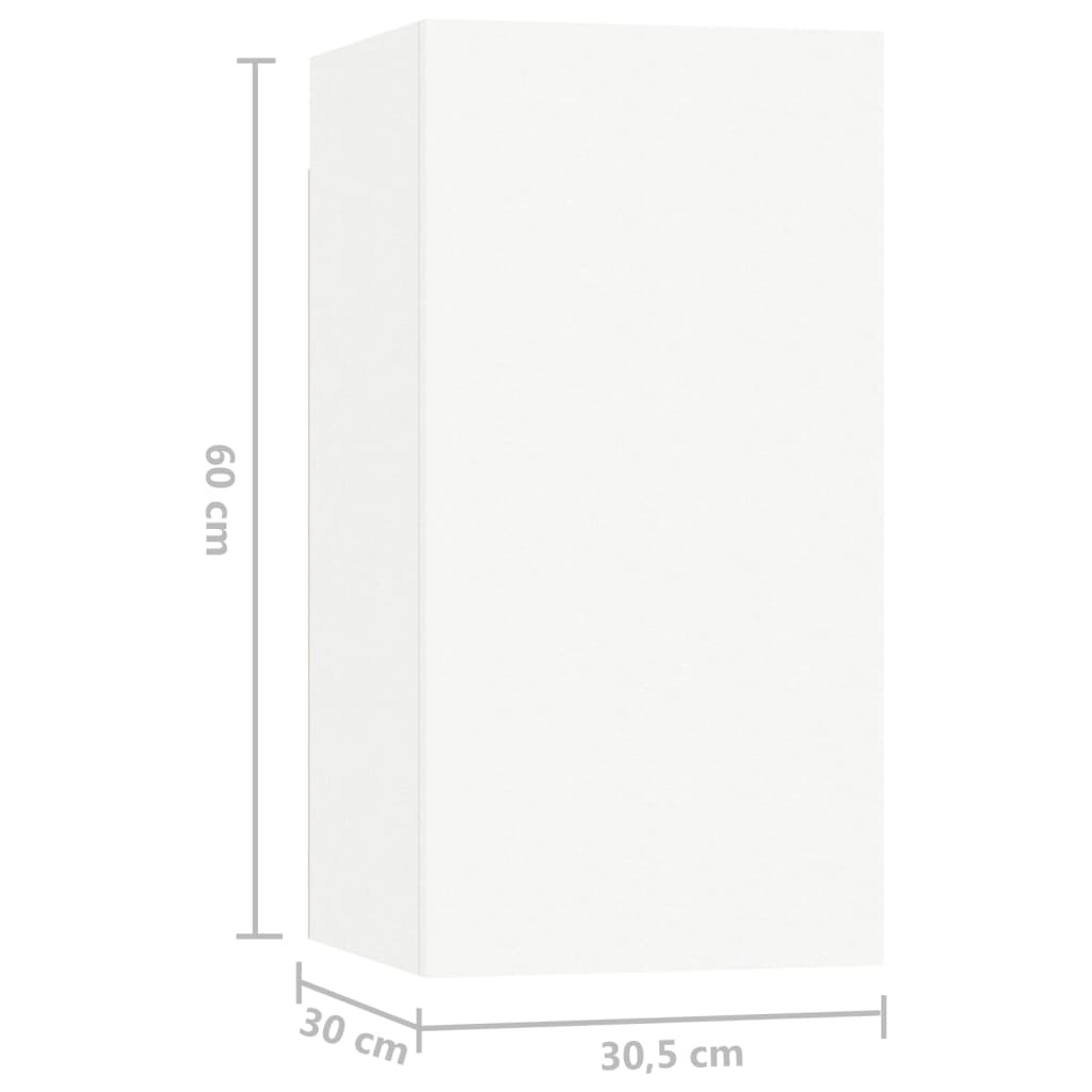 Newburn 4 Piece TV Cabinet Set Engineered Wood – 60x30x30 cm, White