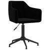 Swivel Office Chair Black Velvet