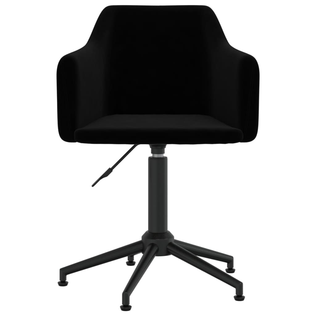 Swivel Office Chair Black Velvet