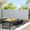 Patio Retractable Side Awning – 600×140 cm, Grey