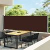 Patio Retractable Side Awning – 600×140 cm, Brown
