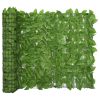 Balcony Screen with Leaves – 300×100 cm, Green