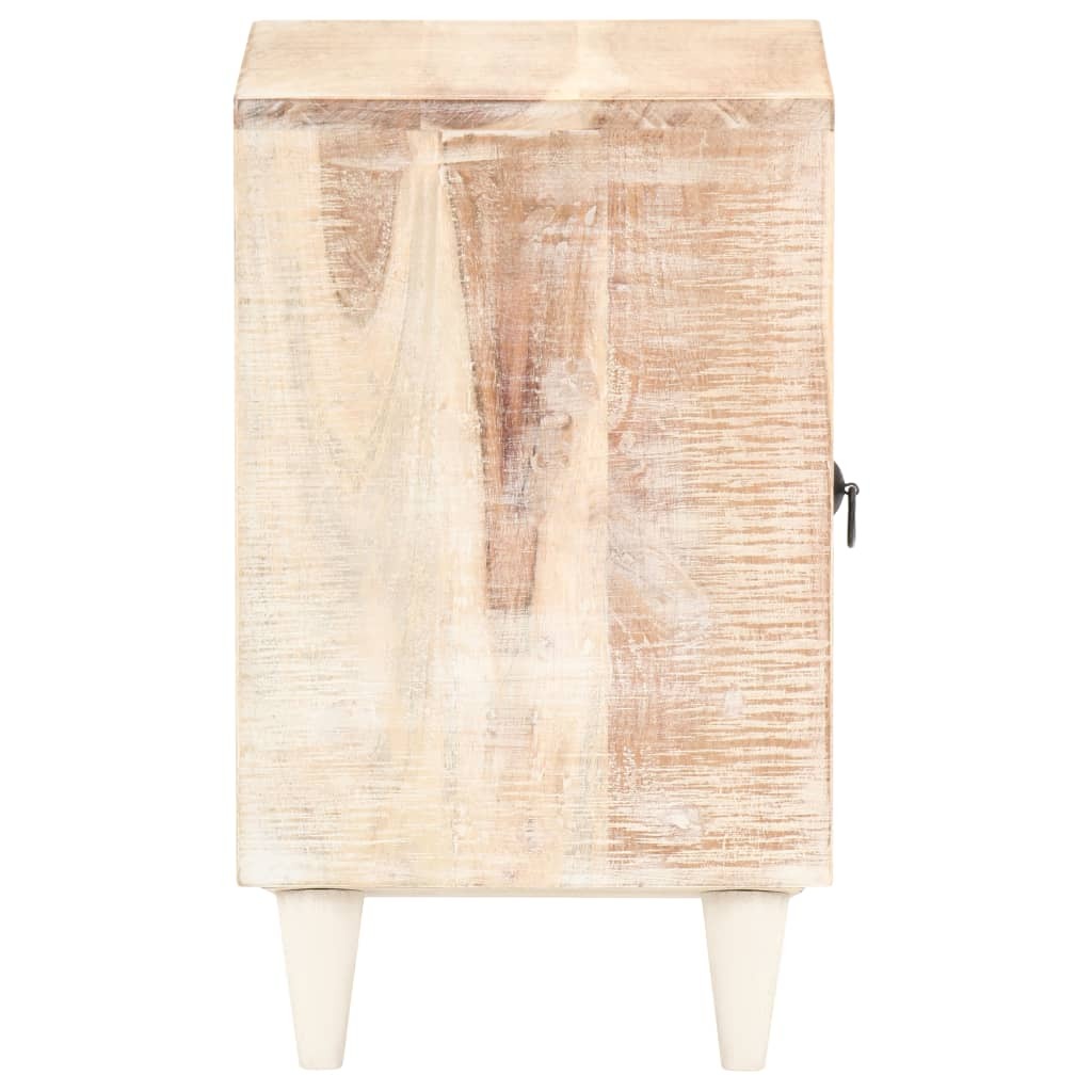 Cupertino Carved Bedside Cabinet 40x30x50 cm Solid Acacia Wood