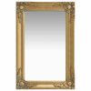 Wall Mirror Baroque Style – 60×40 cm, Gold