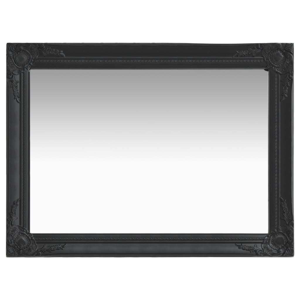 Wall Mirror Baroque Style – 60×80 cm, Black