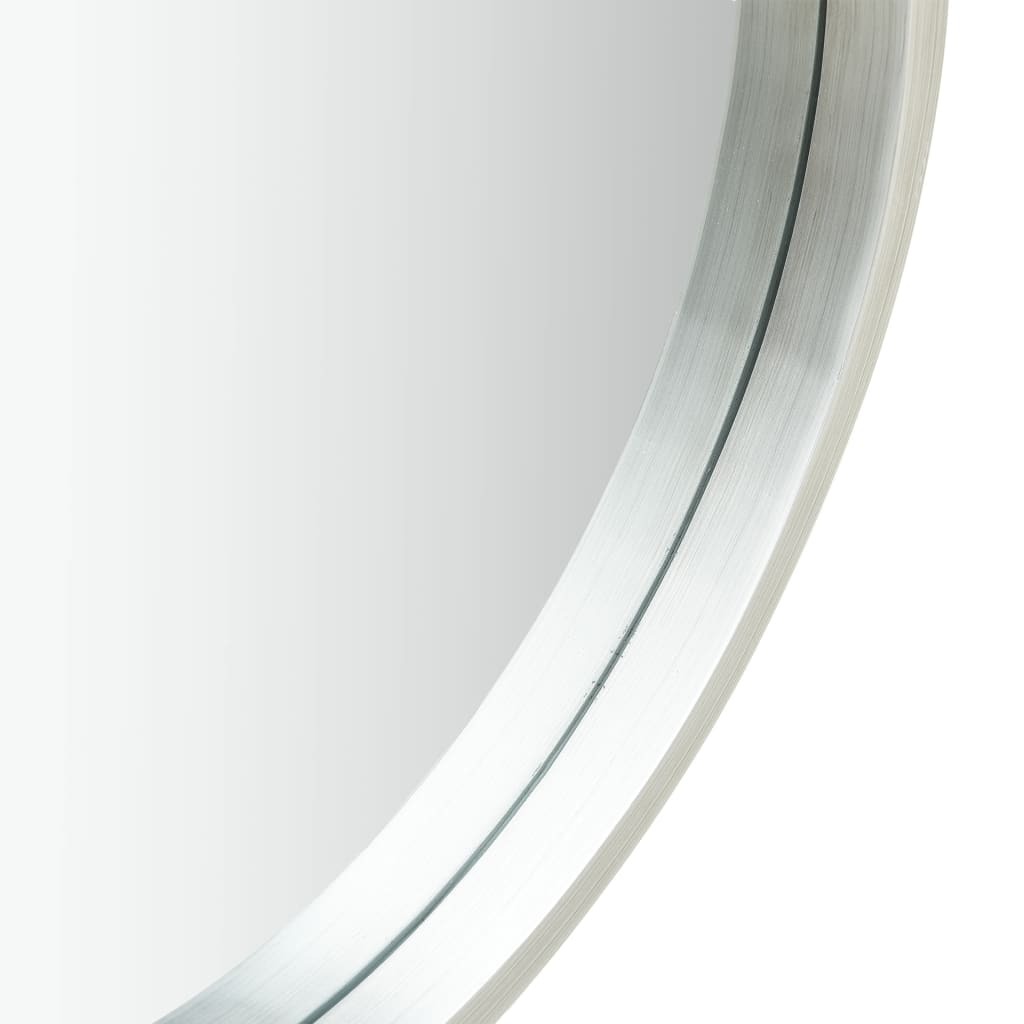 Wall Mirror with Strap – 50 cm, Silver