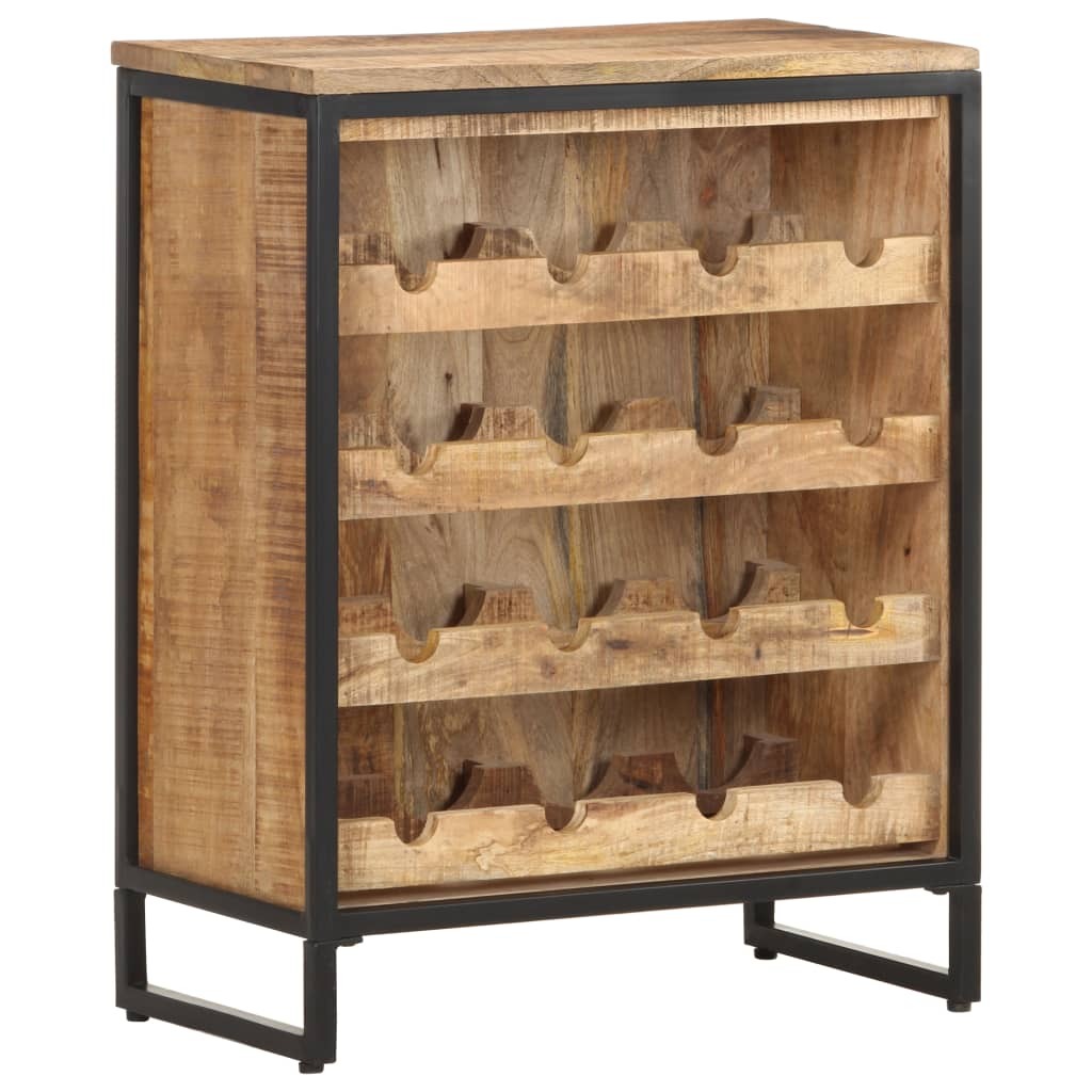 Wine Cabinet 62x33x78.5 cm Rough Mango Wood