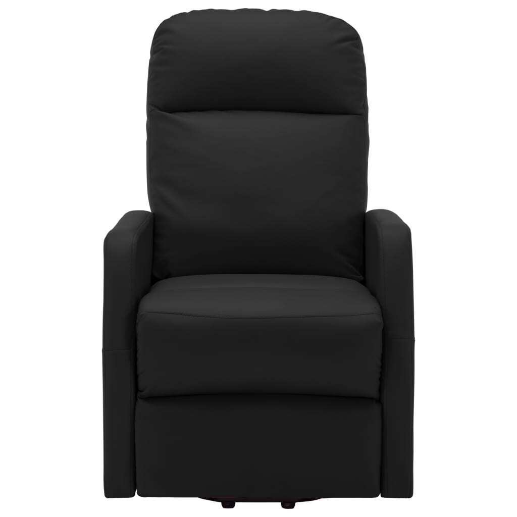 Stand-up Recliner Faux Leather – Black