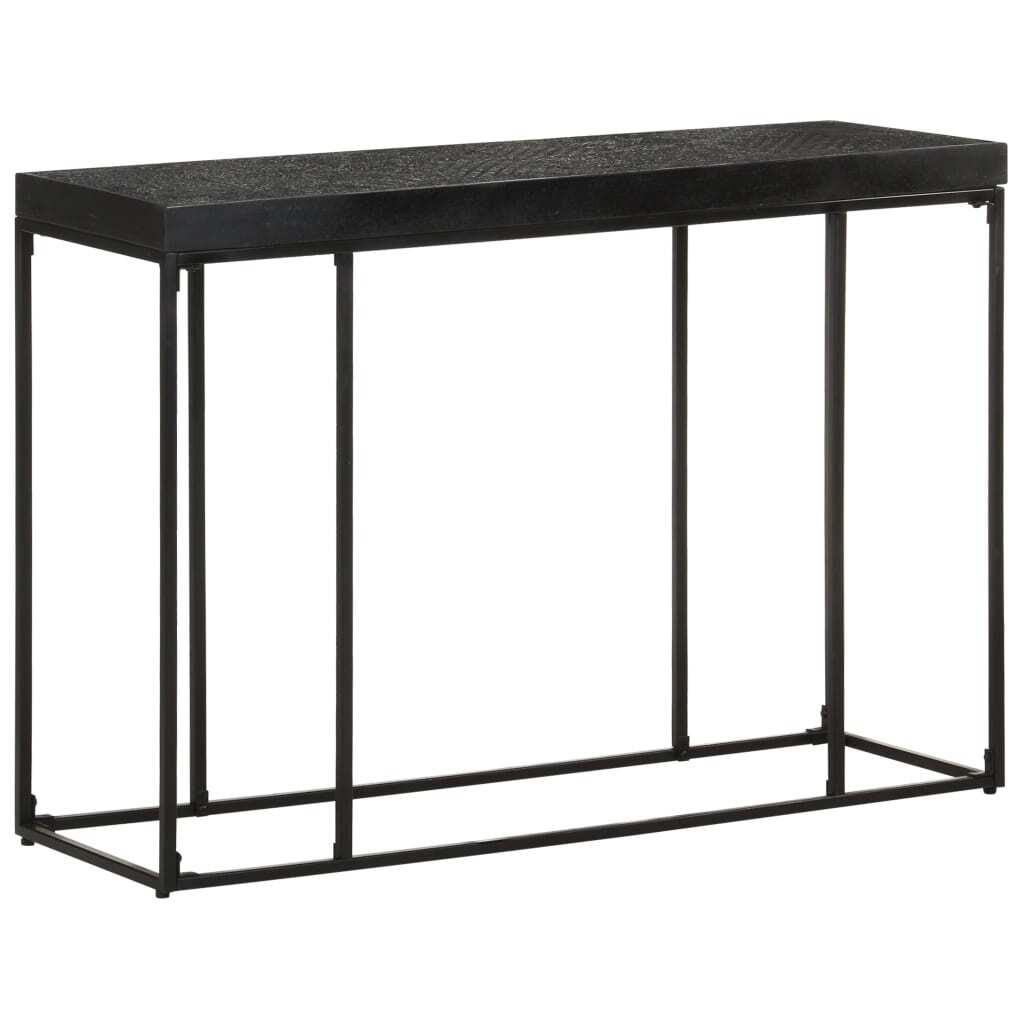 Console Table Black 110x35x76 cm Solid Acacia and Mango Wood