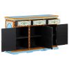 Hand Painted Sideboard 120x35x76 cm Solid Mango Wood